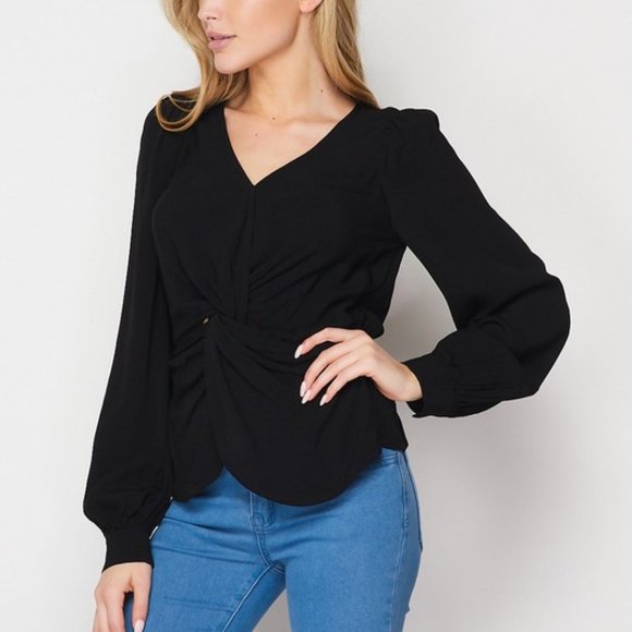 DOWN TO BUSINESS Blouse / Top - Black - Picture 6 of 7